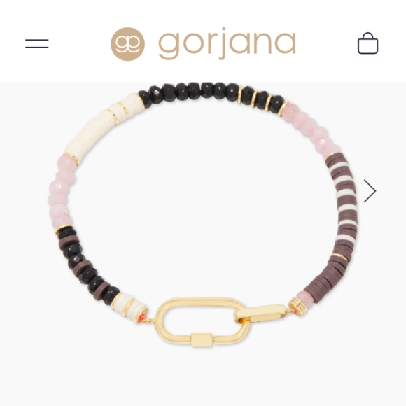 Gorjana Blair Gem Bracelet Pink/Black Stone